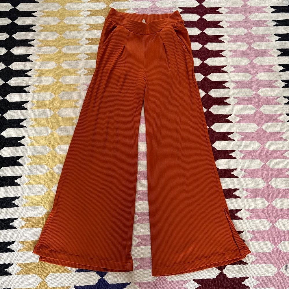 Whimsy + Row Terracotta Wide-Leg Pants - Picture 3 of 4